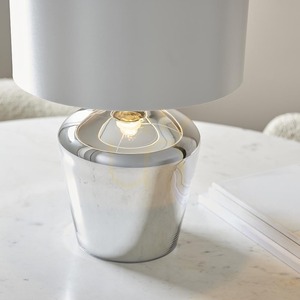Endon Waldorf 61198 table lamp – chrome, ivory shade, 47 cm small 6
