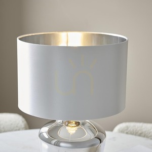 Endon Waldorf 61198 table lamp – chrome, ivory shade, 47 cm small 7