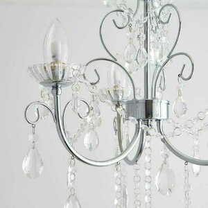 Endon Tabitha 61251 Chrome Crystal 3-Light Ceiling Light small 3