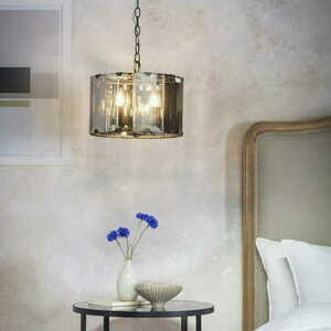 Endon Clooney 4 Light Smoky Glass Pendant Light 61281 small 2