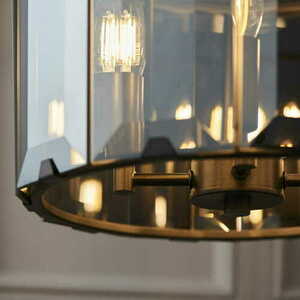 Endon Clooney 4 Light Smoky Glass Pendant Light 61281 small 3