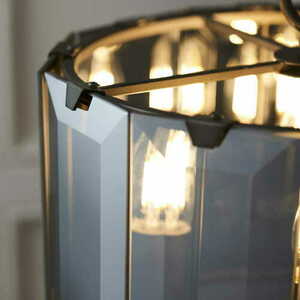 Endon Clooney 4 Light Smoky Glass Pendant Light 61281 small 4