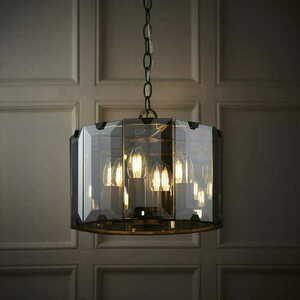 Endon Clooney 4 Light Smoky Glass Pendant Light 61281 small 5