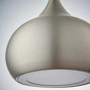 Endon Brosnan LED Pendant Light Nickel 30cm Dimmable 61296 small 1