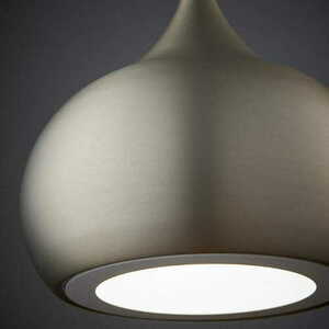 Endon Brosnan LED Pendant Light Nickel 30cm Dimmable 61296 small 2