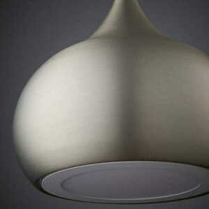 Endon Brosnan LED Pendant Light Nickel 30cm Dimmable 61296 small 3