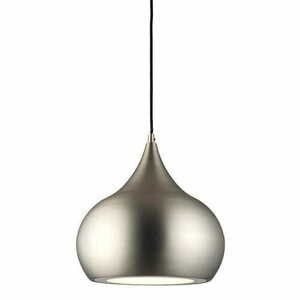 Endon Brosnan LED Pendant Light Nickel 30cm Dimmable 61296 small 0