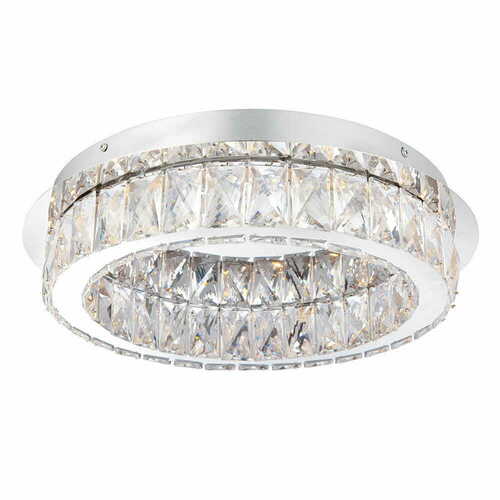 Check Endon Swayze Chrome LED Ceiling Light 40cm