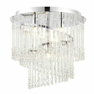 Endon Camille 4-Light Chrome Glass Ceiling Light 68698 small 0