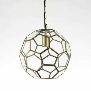 Pendant Light Endon Miele Brass Glass 37cm E27 Dimmable 69784 small 2