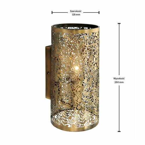 Check Endon Secret Garden Brass Wall Light 70105