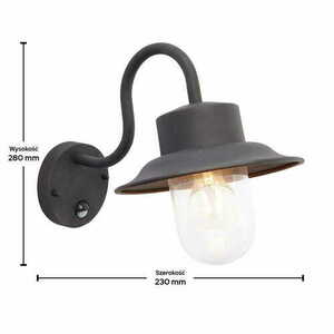 Endon Chesham Black PIR Motion Sensor Wall Light 70331 small 2