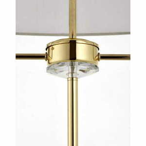 Endon Nixon Brass White 2 Light Floor Lamp small 1