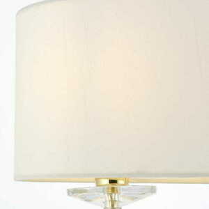 Endon Nixon 70564 Table Lamp Brass, Vintage White Shade, 2xE14, 54 cm small 1