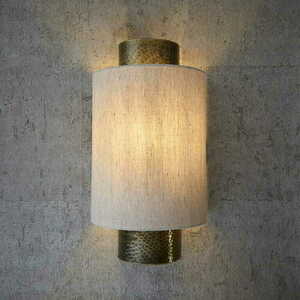 Endon Indara Beige Fabric Wall Light E14 71308 small 2