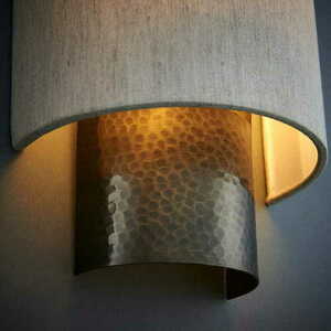 Endon Indara Beige Fabric Wall Light E14 71308 small 4
