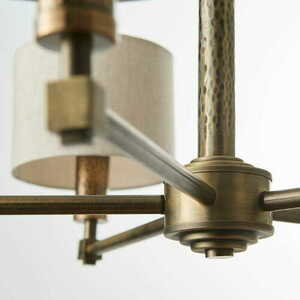Endon Indara Beige 5-Light Pendant Lamp 71345 small 1