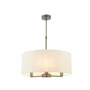 Endon Daley 3-Light Marble White Brown Pendant Lamp 50cm 73015 small 1