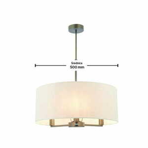 Endon Daley 3-Light Marble White Brown Pendant Lamp 50cm 73015 small 2