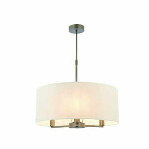 Endon Daley 3-Light Marble White Brown Pendant Lamp 50cm 73015 small 3