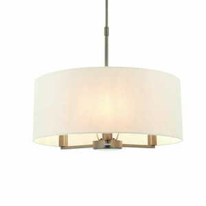 Endon Daley 3-Light Marble White Brown Pendant Lamp 50cm 73015 small 0