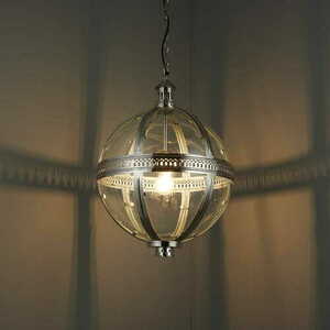 Endon Vienna Brass Glass Pendant Light 41cm 73108 small 2