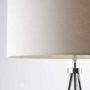 Endon Tri Beige Silver Modern Floor Lamp 152.5cm E27 SKU 73145 small 1