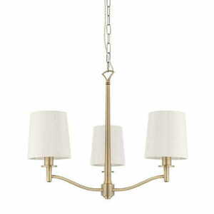 Endon Ortona 3-Light Brass White Classic Pendant Light 73411 small 1