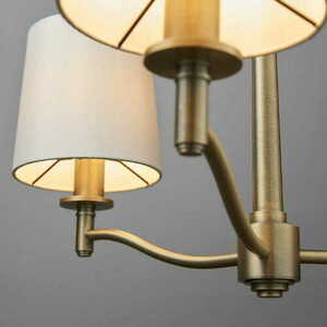 Endon Ortona 3-Light Brass White Classic Pendant Light 73411 small 2