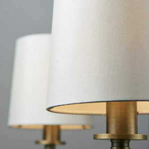 Endon Ortona 3-Light Brass White Classic Pendant Light 73411 small 3