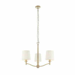 Endon Ortona 3-Light Brass White Classic Pendant Light 73411 small 0