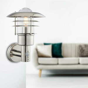 Outdoor Wall Lamp Endon Dexter 74702 Silver Stainless Steel IP44 E27 small 1