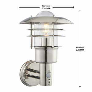 Outdoor Wall Lamp Endon Dexter 74702 Silver Stainless Steel IP44 E27 small 2