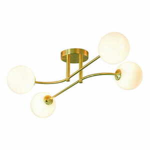 Endon Otto 75959 4-Light Ceiling Light G9 Brass Opal Glass small 0