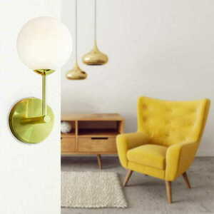 Endon Otto Brass White Wall Light 75960 small 1