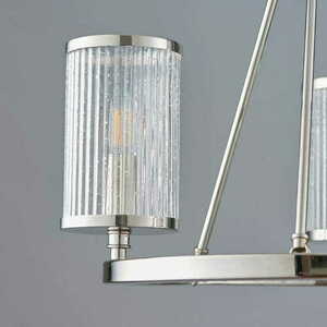 Endon Easton 76261 3-Light Ceiling Light Nickel Glass 48cm small 2