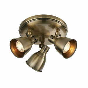 Endon Westbury Brass 3-Light LED Ceiling Light 76279 small 0