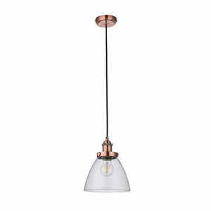 Pendant Light Endon Hansen Copper Glass Industrial 22.5 cm 76332 small 1