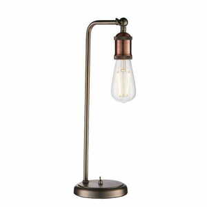 Endon Hal Standing Lamp Copper Silver Steel Industrial E27 45cm 76339 small 0