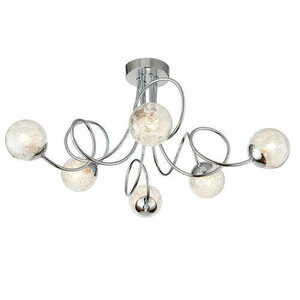 Endon Auria 76349 Chrome Glass 6-Light Ceiling Light small 0