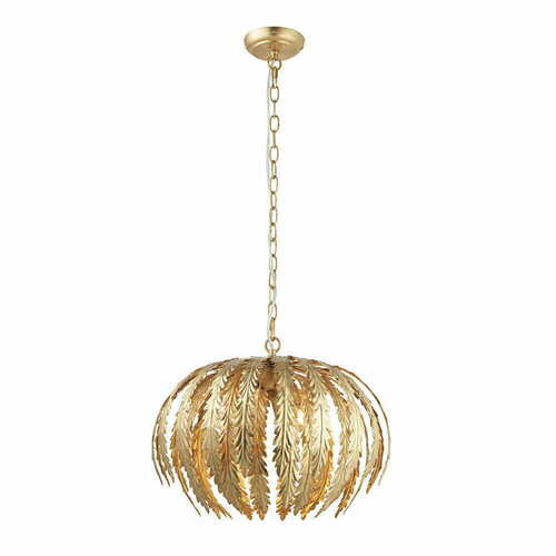 Check Endon Delphine Gold 3-Light Pendant Lamp 76360