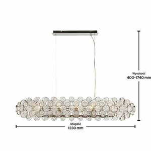Endon Marella 8-Light Glass Nickel Pendant Light 76507 small 1