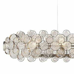Endon Marella 8-Light Glass Nickel Pendant Light 76507 small 2