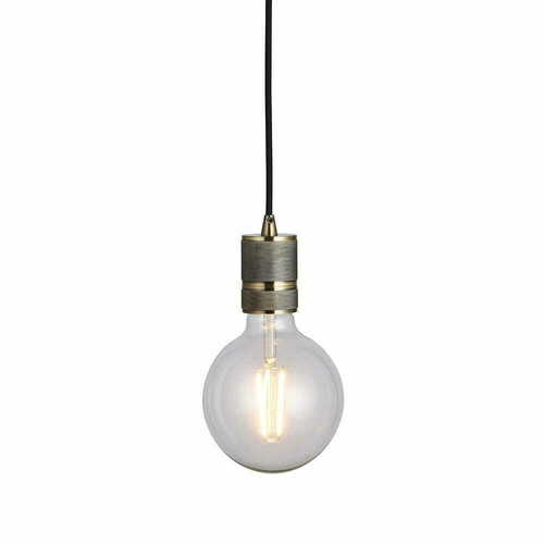 Check Endon Urban 76587 E27 Pendant Light, Antique Brass