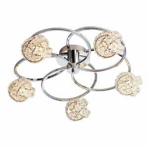 Endon Talia 5 Light Chrome Glass Ceiling Light 56cm 76595 small 0