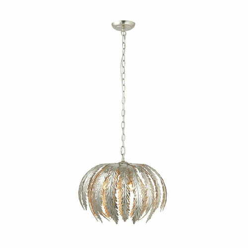 Check Endon Delphine Silver 3-Light Pendant Lamp 76678