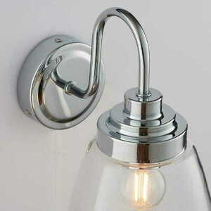Endon Ashbury Chrome Glass Wall Light 77088 small 2
