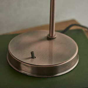 Endon Hansen 77861 aged copper glass E14 table lamp 53.3 cm small 2