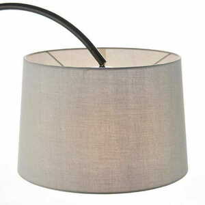 Carlson Endon Grey Black Steel Fabric Floor Lamp 78163 small 1