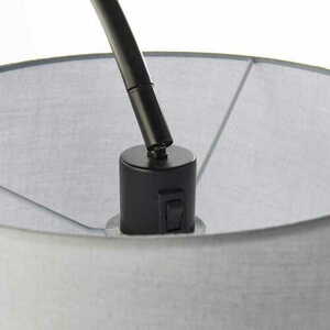 Carlson Endon Grey Black Steel Fabric Floor Lamp 78163 small 2